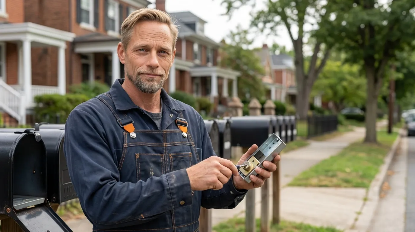 Mailbox lock replacement on residential mailbox in Richmond, VA